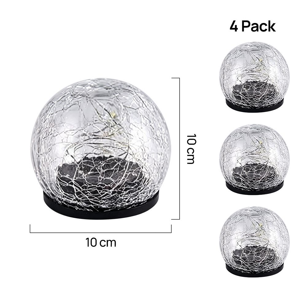 Солнечные светильники COWIN Solar Globe Lights 4 Pack Glass Ball Lights Outdoor Waterproof