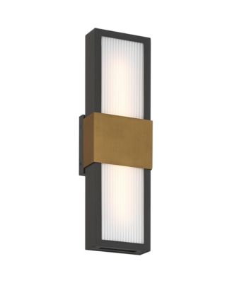 Уличный настенный светильник Possini Euro Design Radford 18inch H Sand and Brass LED