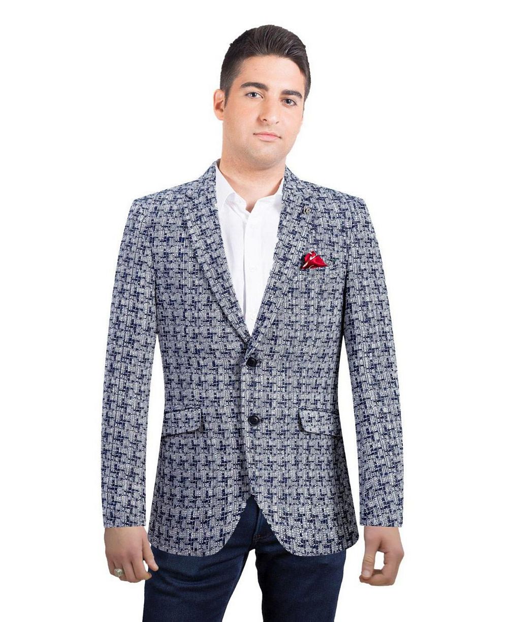 Мужской приталенный блейзер Elie Balleh Hound tooth Brocade