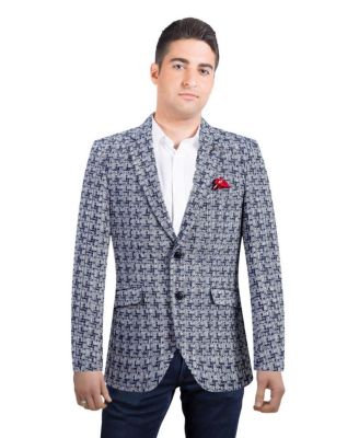 Мужской приталенный блейзер Elie Balleh Hound tooth Brocade