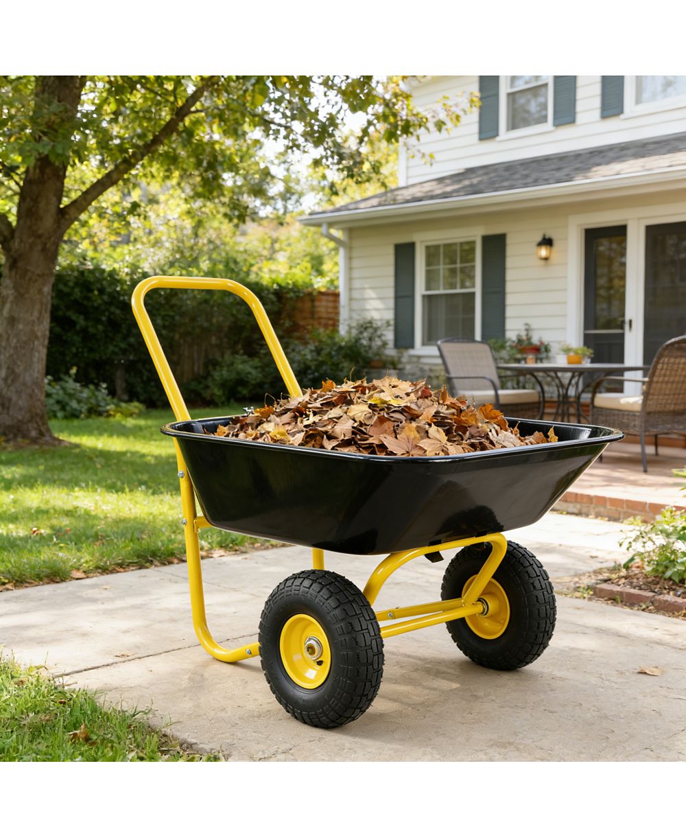 Streamdale Furniture  Two-wheeled barrow garden cart 10-inch pneumatic wheels