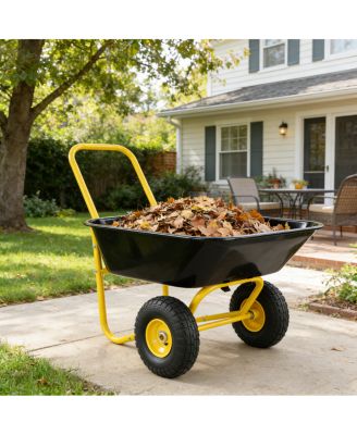Streamdale Furniture  Two-wheeled barrow garden cart 10-inch pneumatic wheels