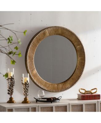 Зеркало настенное LAOTIES 31" Round Textured Boho Accent