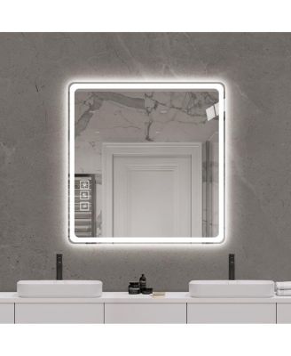 LAOTIES Зеркало для ванной 36" x 36" LED с антизапотеванием