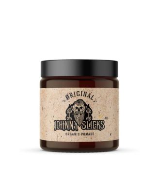Johnny Slicks Oil Based Pomade | Low to Medium Hold and High Shine Finish | 4 oz | Original Scent