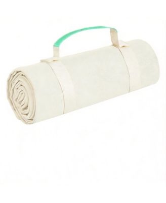 Creamy white bright teal strap