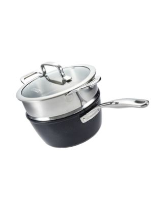 Cuisine::pro® Green Stone Aluminum 2.4-Quart Saucepan with Lid and Steamer Set