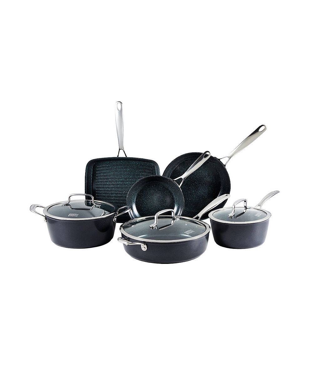 Cuisine::pro® Green Stone Aluminum 9-Piece Cookware Set