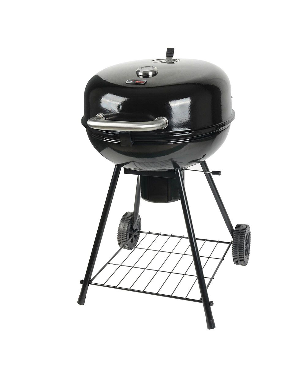 Grill Boss 22" Kettle Charcoal Grill, Porcelain Lid, Large Cooking Area