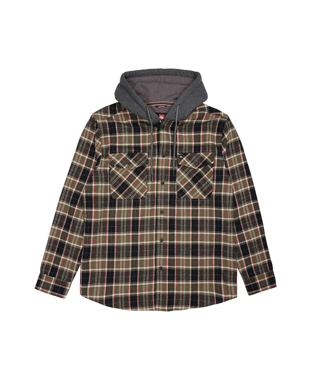 Quiksilver Men's Delton Hooded Flannel Jacket