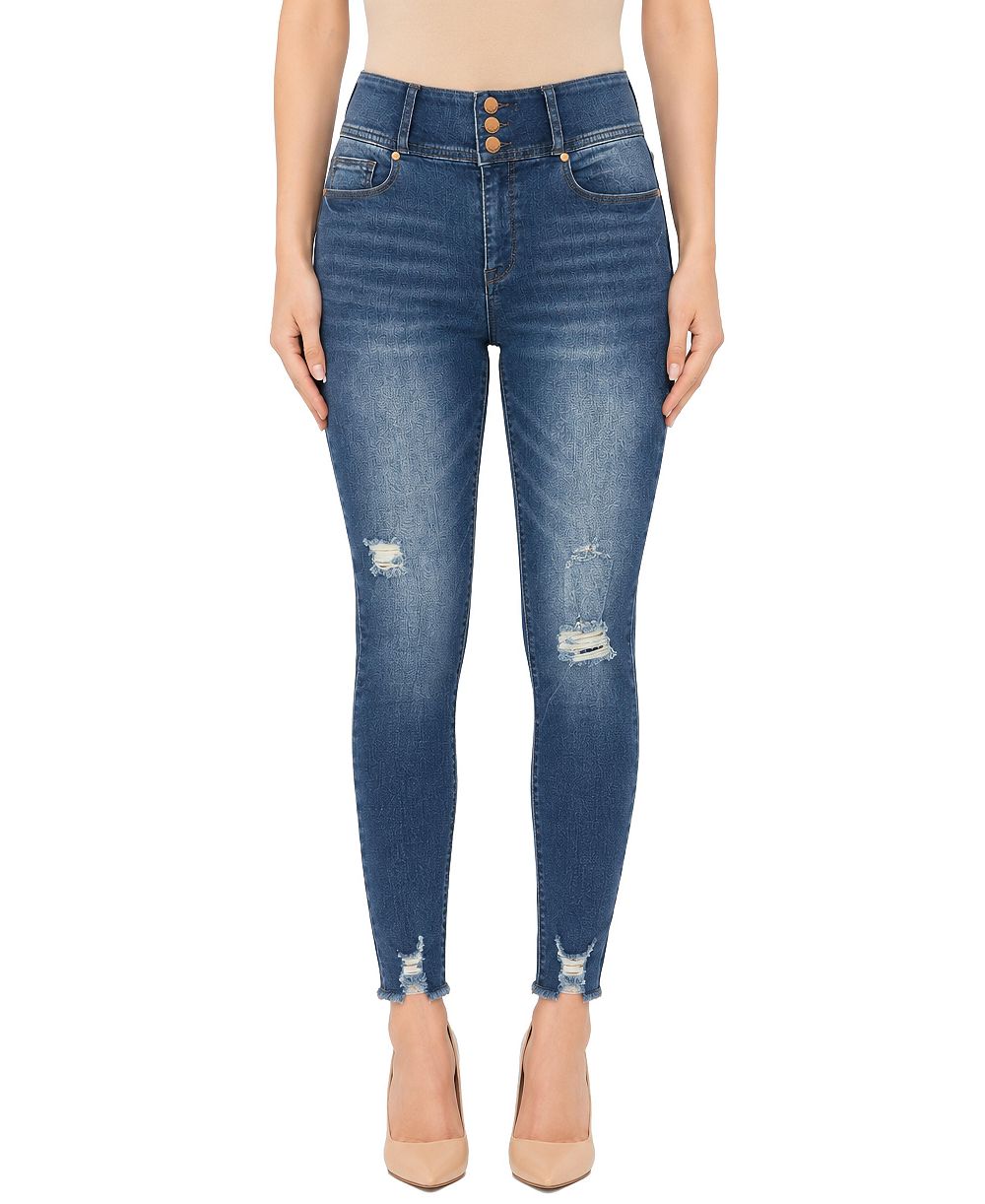 Женские джинсы Indigo Poppy Three Button Tummy Tuck High Rise Skinny