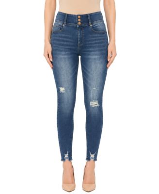 Женские джинсы Indigo Poppy Three Button Tummy Tuck High Rise Skinny