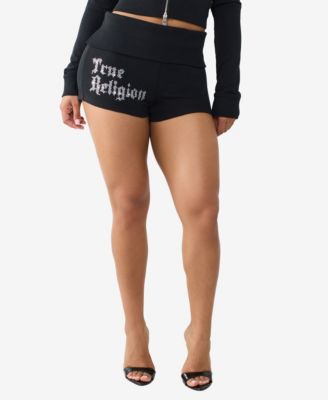True Religion Женские шорты Crystal Fold Over