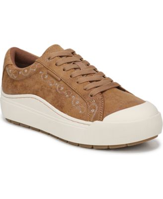 Embroidered Honey Brown Faux Leather