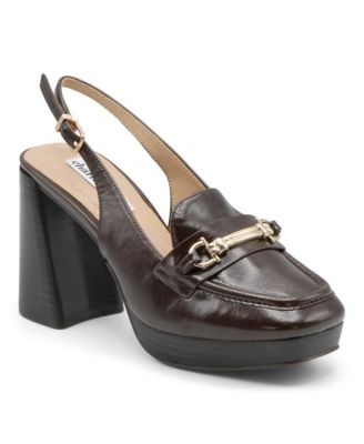 Charles David Womens Nicko High Block Heel Slingback Dress Loafer