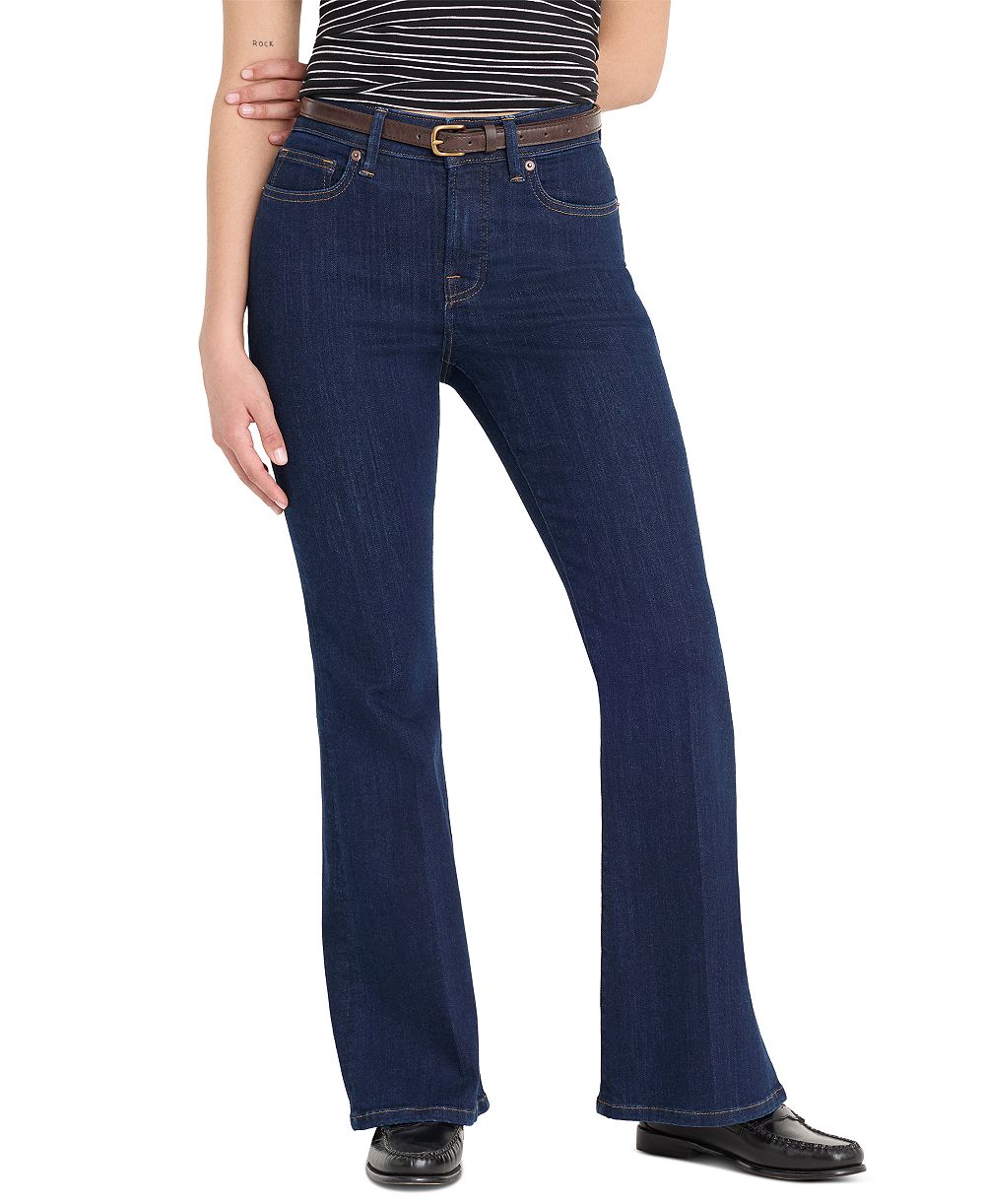 Джинсы Good American Petite Mid-Rise Flare