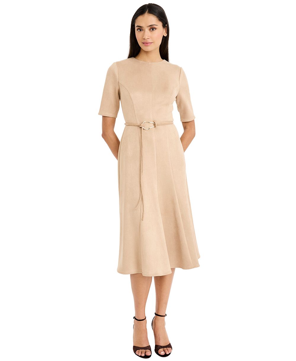 Maggy London Женское платье Fit & Flare с коротким рукавом