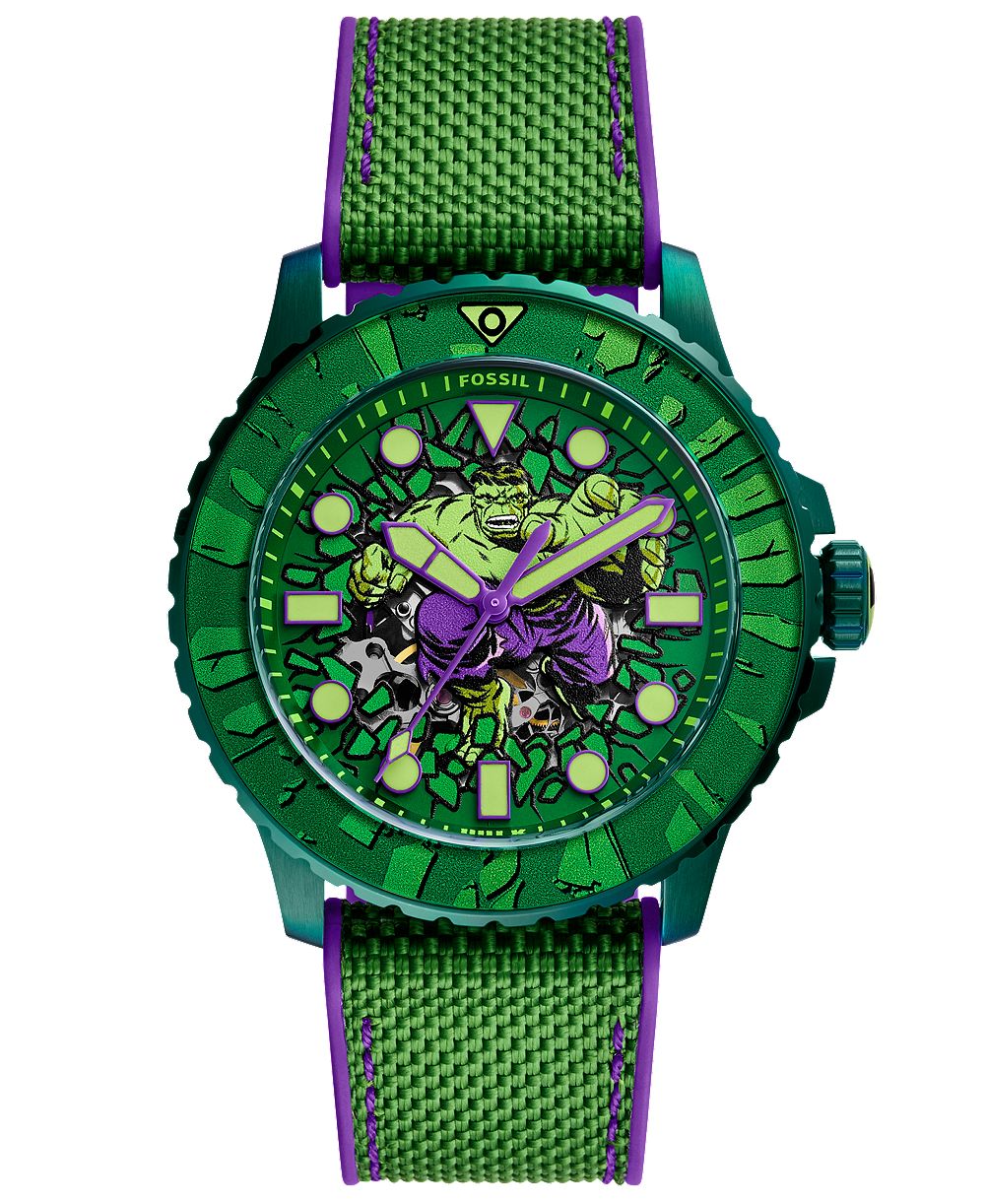 Мужские часы Fossil Marvel x Limited-Edition Incredible Hulk 45mm