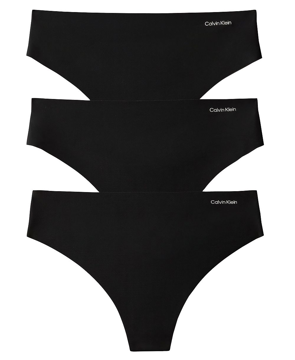 Calvin Klein бесшовные трусики-стринги из микрофибры Invisibles, 3-Pack, QD5416