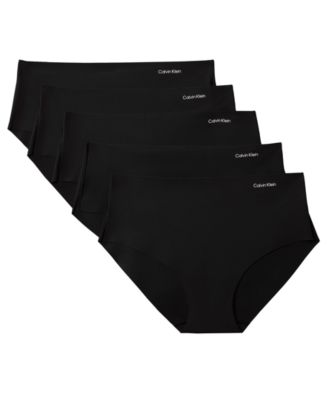 Calvin Klein Invisibles Microfiber Stretch Seamless Hipster Panty, 5-Pack, QD5419