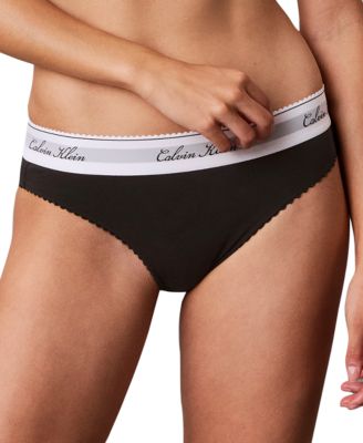 Calvin Klein Icon Cotton-Modal Blend Script Bikini, QF9073