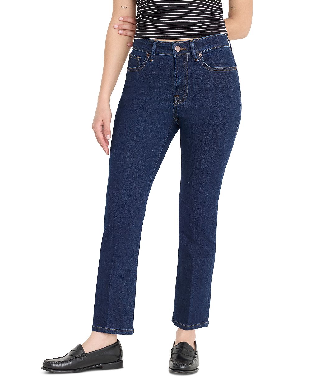 Джинсы Good American Petite Mid-Rise Straight-Leg