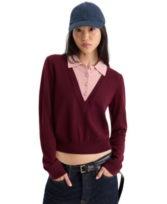 Женский джемпер Good American Two-In-One Collared