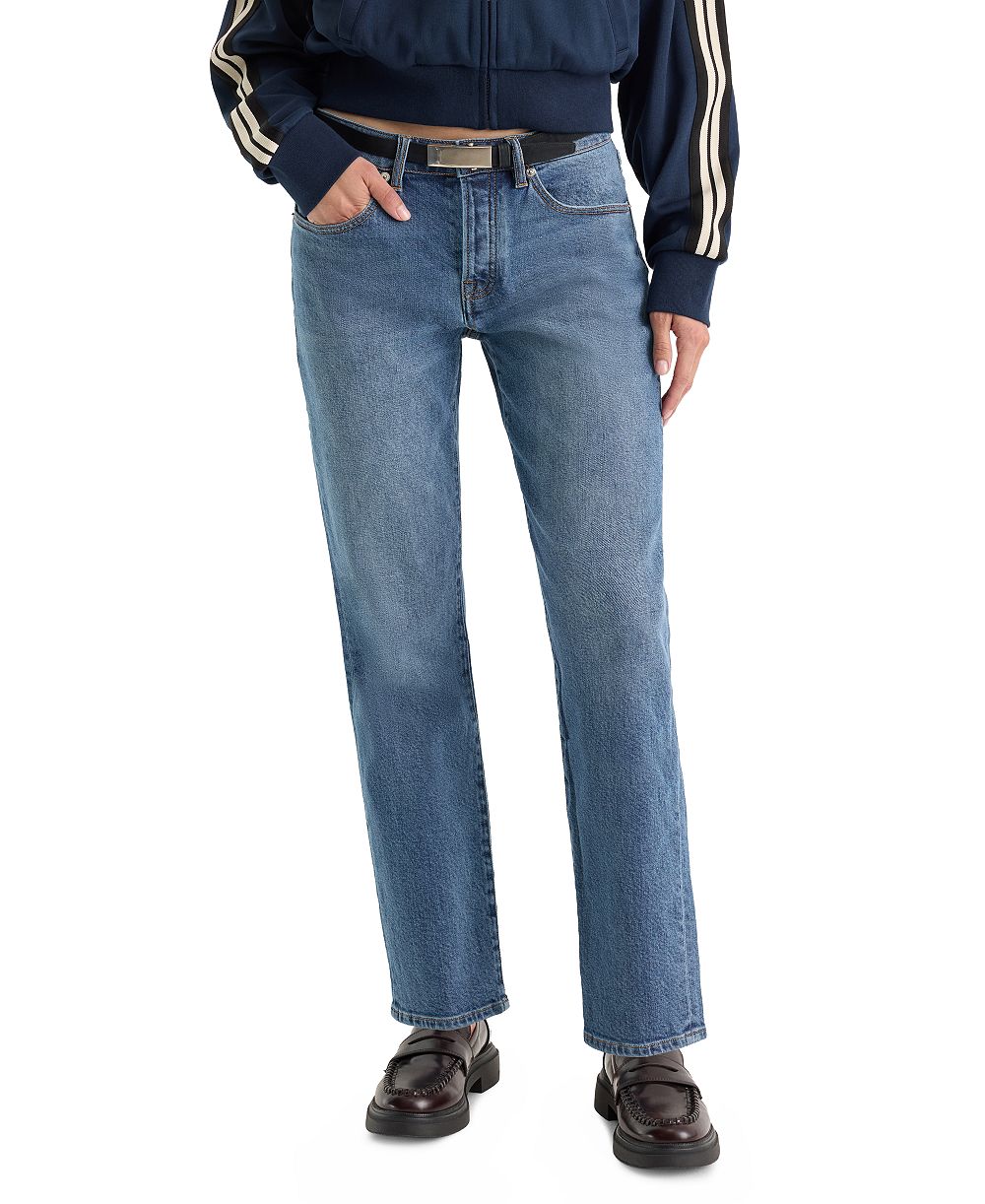 Good American Women's Vintage Mid-Rise Straight Jeans