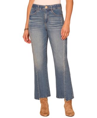 Democracy Petite "Ab"solution High-Rise Split-Hem Bootcut Jeans