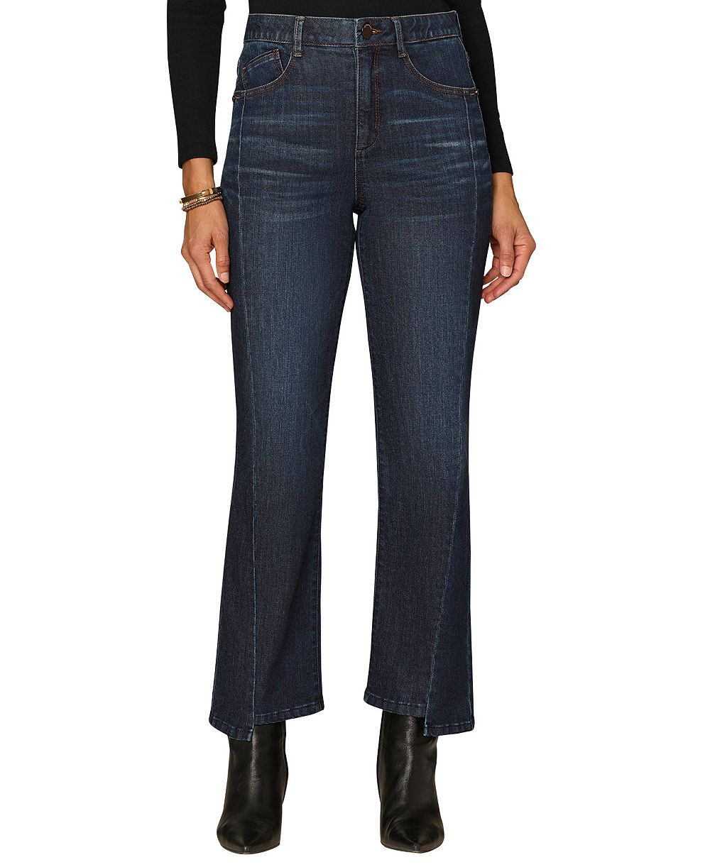 Democracy Petite "Ab"solution High-Rise Split-Hem Bootcut Jeans