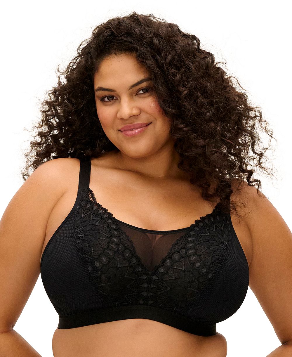 Elomi Plus Size Tiernie Wireless Unlined Lace Bralette, EL303317