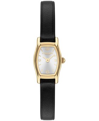 Женские часы COACH Greta Black Leather Strap 15.3mm