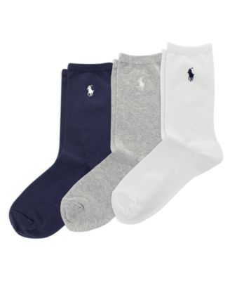 Носки Polo Ralph Lauren Flat Knit Crew Solid 3-Pack