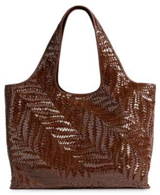 Sam Edelman Charli Woven Large Woven Leather Tote Handbag