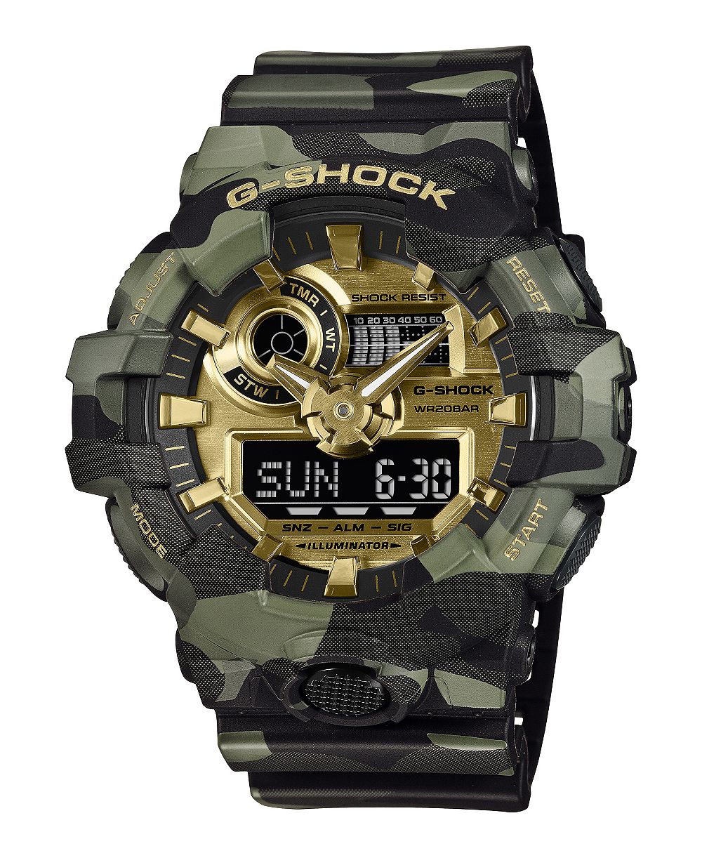 Мужские часы G-Shock Black Camo Resin 53.4mm