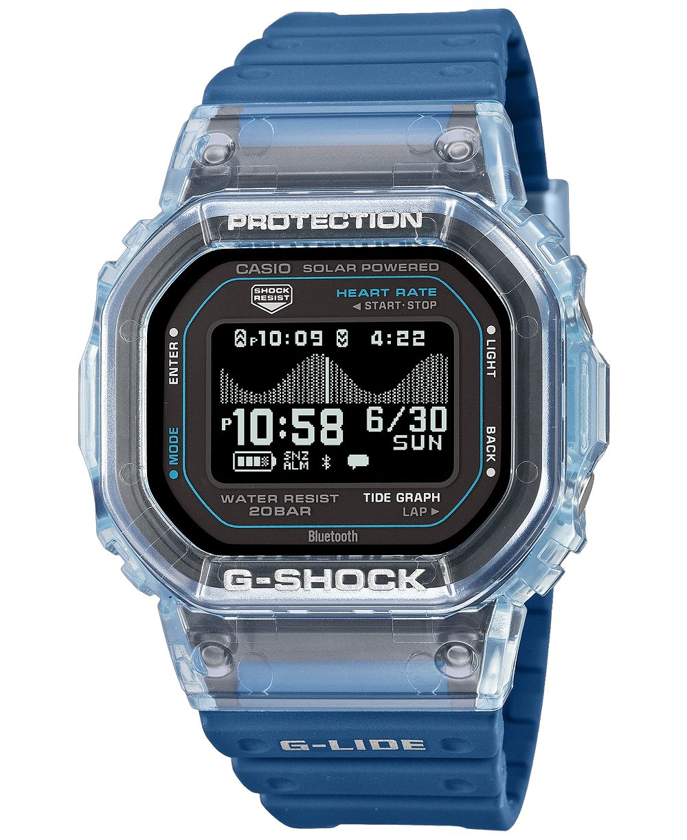 Мужские часы G-Shock Japanese Quartz Blue Soft Urethane 51.1mm