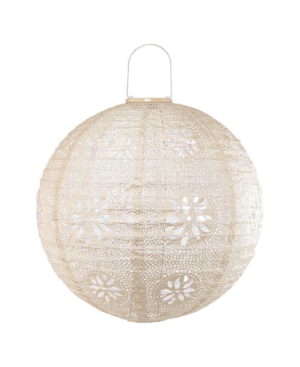 Allsop Home & Garden, Stella Luxe Globe Boho Pearl 18" LED Lantern (Battery Powered)