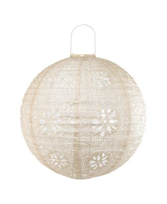 Allsop Home & Garden, Stella Luxe Globe Boho Pearl 18" LED Lantern (Battery Powered)