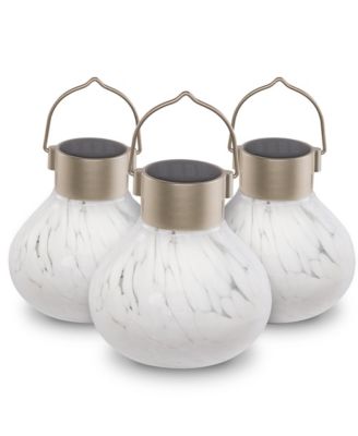 Allsop Home & Garden, Solar Tea Lantern Handblown Glass 3-pack