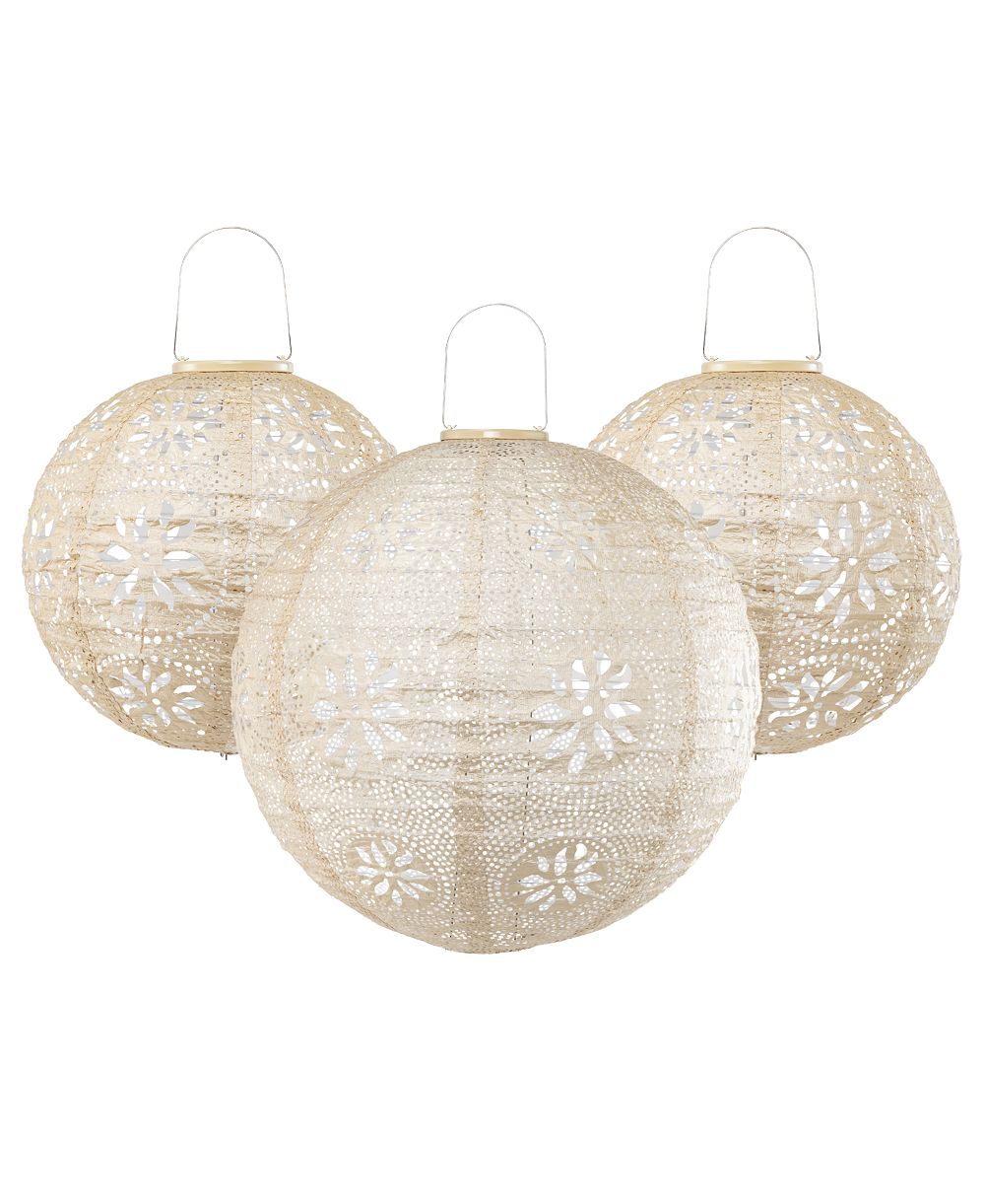 Allsop Home & Garden Stella Luxe Pearl Boho Battery-Powered Lantern 3-pack
