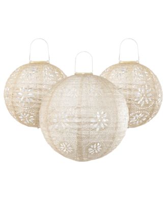 Allsop Home & Garden Stella Luxe Pearl Boho Battery-Powered Lantern 3-pack
