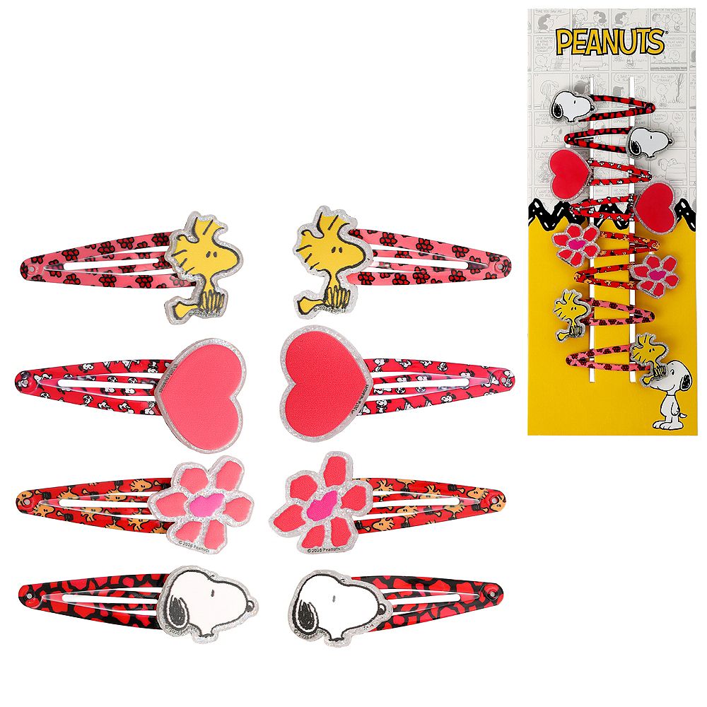 Набор заколок для волос Peanuts Woodstock и Snoopy, 8 штук