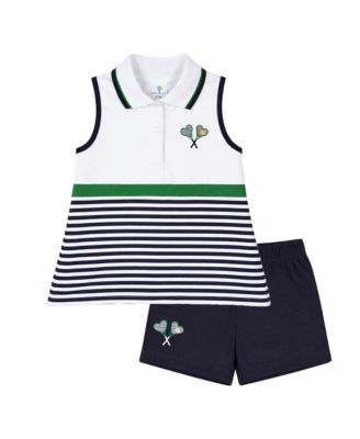 Florence Eiseman Toddler Boys 2T -4T Knit Short Set with Tennis Rackets