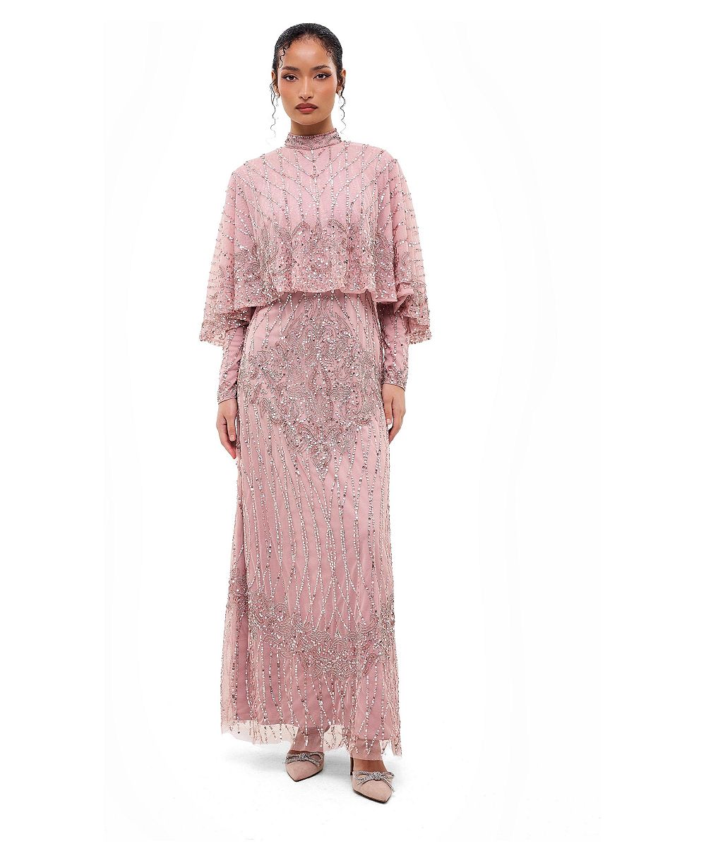 Женское вечернее платье Maryisa Modest Cape с пайетками