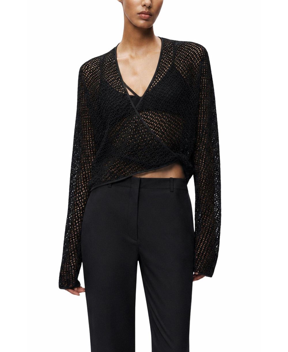 Женская блузка NOCTURNE wrap mesh