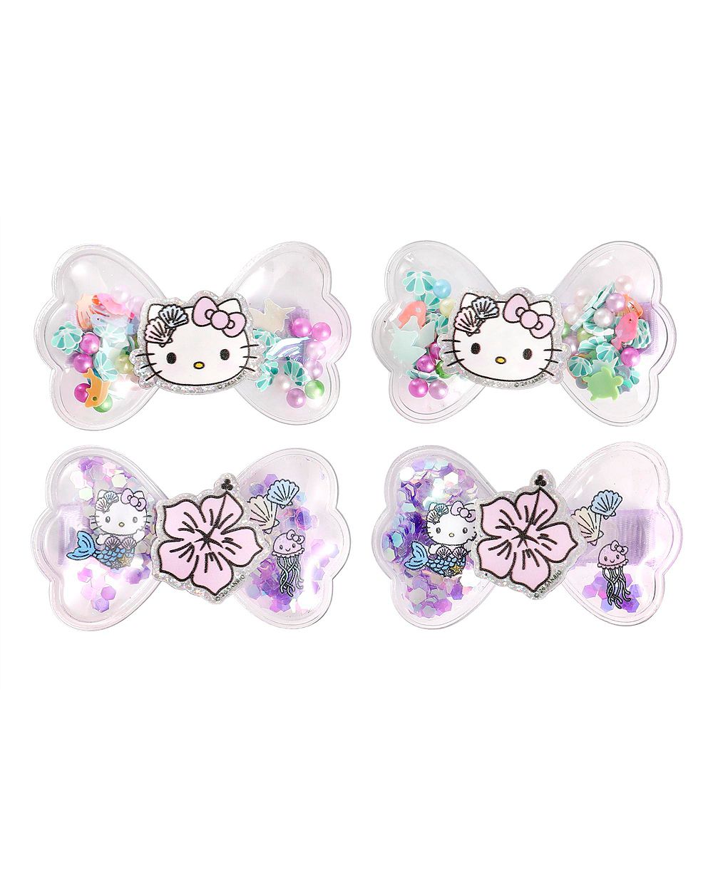 Заколки для волос Hello Kitty Mermaid 4-Piece Set, Sanrio аксессуары