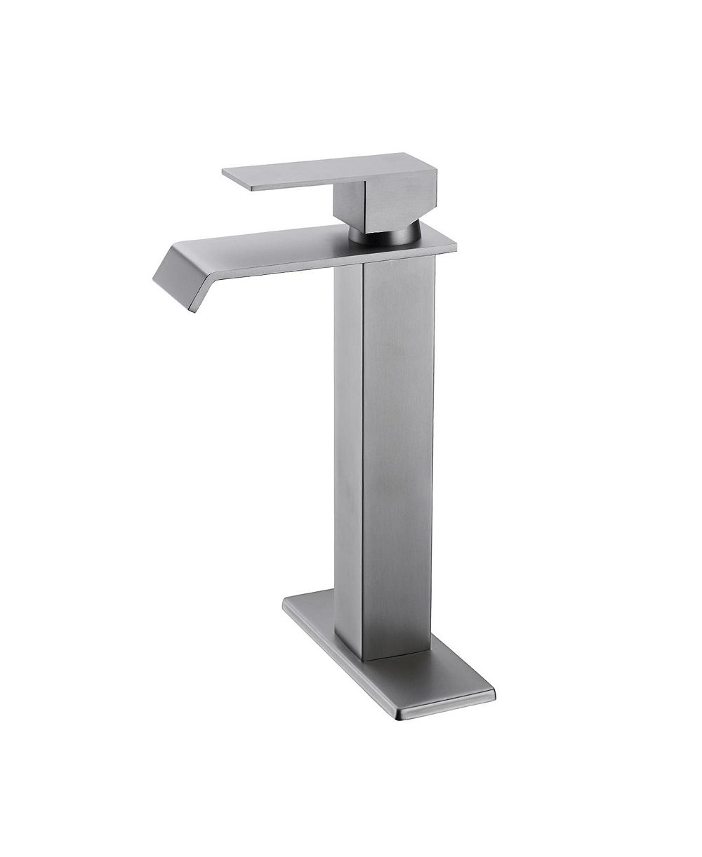 BUSDAYS Single Handle Waterfall Spout Bathroom Faucet for Sink