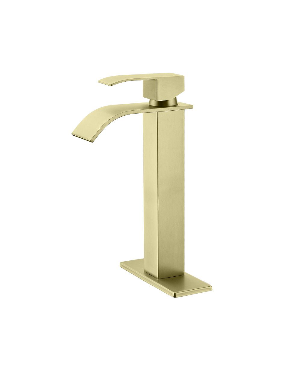BUSDAYS Waterfall Single Handle Bathroom Sink Faucet