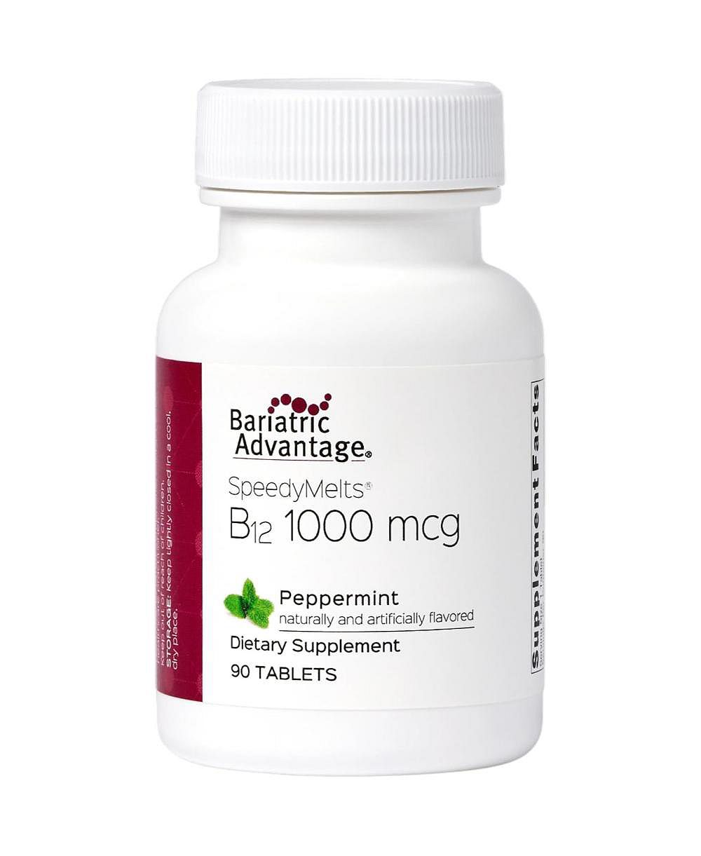 Bariatric Advantage SpeedyMelts B12 1000 mcg с фолиевой кислотой мятный 90 шт
