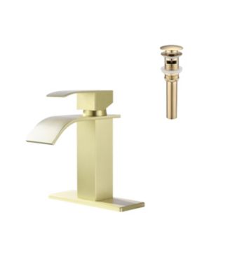 Смеситель для раковины BUSDAYS Waterfall Spout Single Handle с донным клапаном